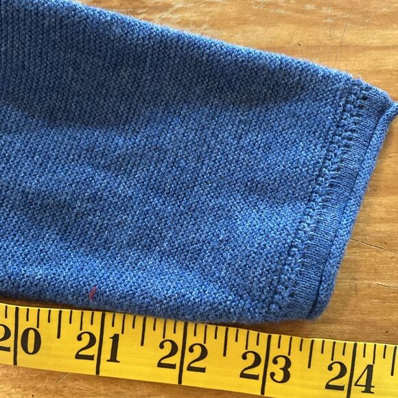 Selected Homme Men’s Tight Knit 100% Organic Cotton Blue Pullover Sweater Size M - Picture 6 of 8
